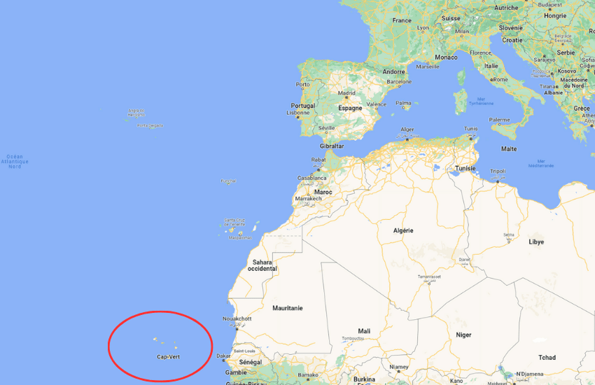 Situation géographique du Cap-Vert