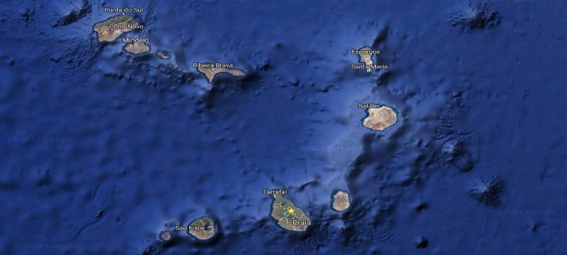 Image satellite des îles du Cap-Vert